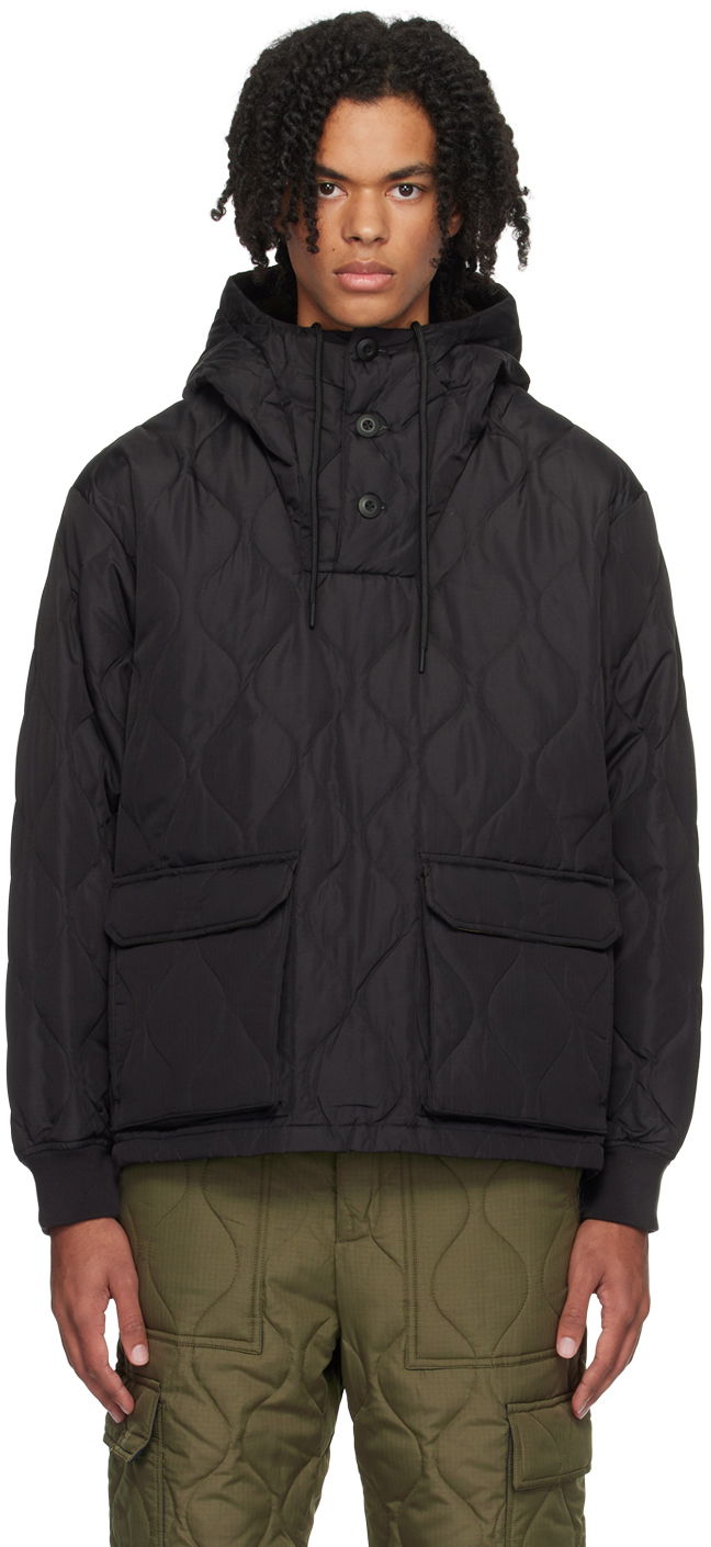Puffer jakke TAION Down Hooded Puffer Jacket Sort | TAION-106PML-1, 0