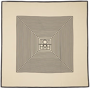 Tørklæde TOTEME Silk Monogram Scarf Beige | 211-853-801, 0
