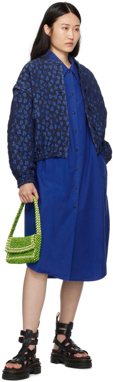 Skjorte YMC YMC Judy Midi Shirt Dress Blå | Q1WAD, 3