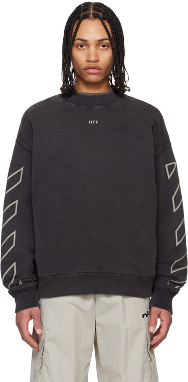 Sweater Off-White Off-White Crewneck Martyrdom Arrow Sweatshirt Sort | OMBA054S25FLE0081361, 0