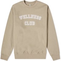 Sweater Sporty & Rich Wellness Club Flocked Crew Sweat Beige | CRAW2340EL, 1