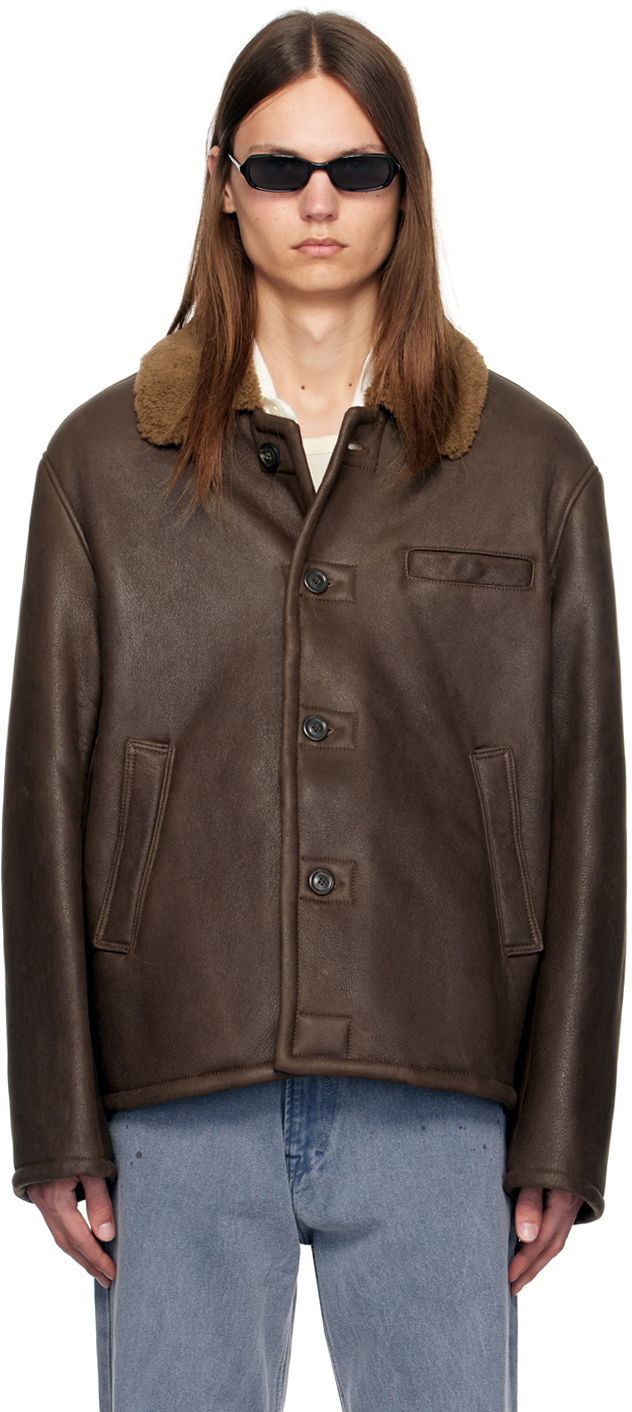 Jakke OUR LEGACY Our Legacy Alaska Shearling Jacket Brun | M4249AR