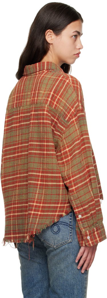 Skjorte R13 R13 Drop Neck Cropped Plaid Shirt Flerfarvet | R13WR150-R563B, 2