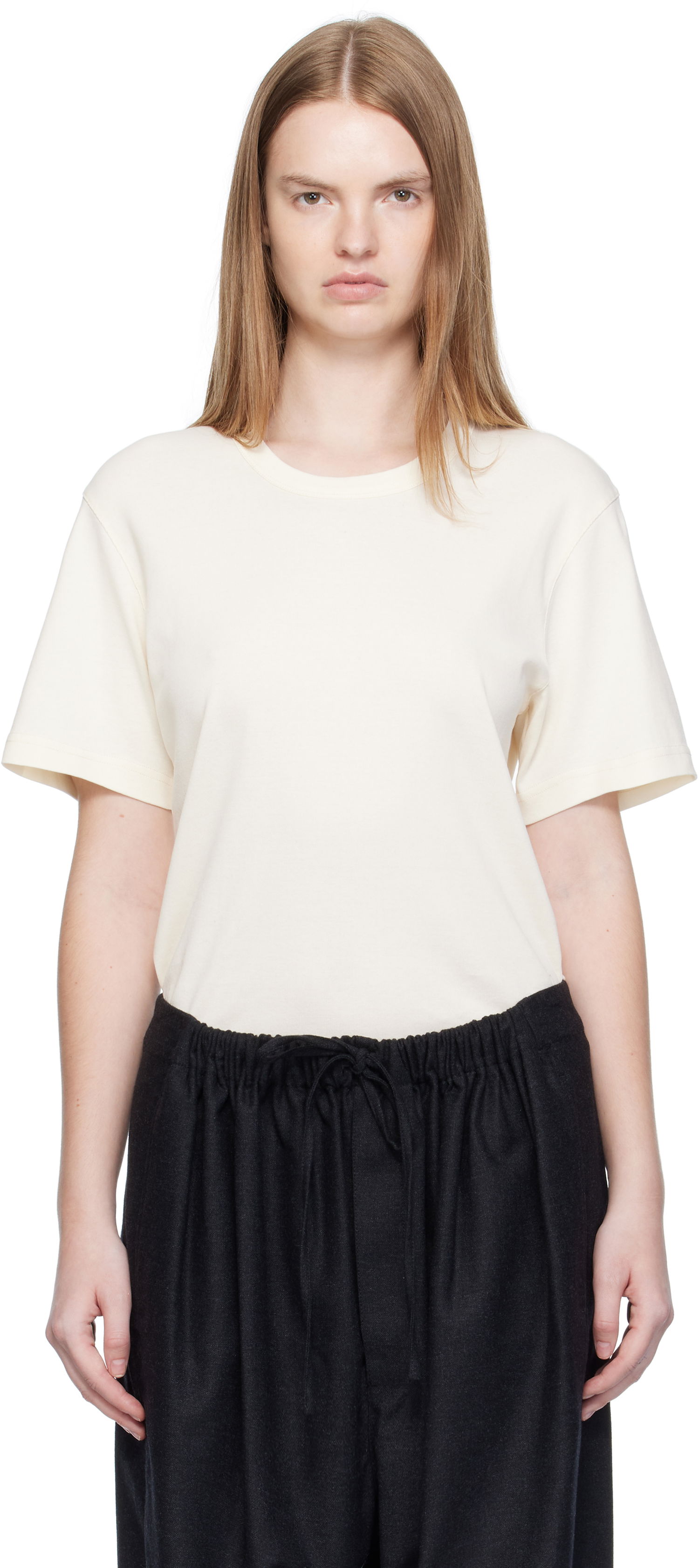 T-shirt LEMAIRE LEMAIRE Rib T-shirt Hvid | TO1440 LJ1016, 0