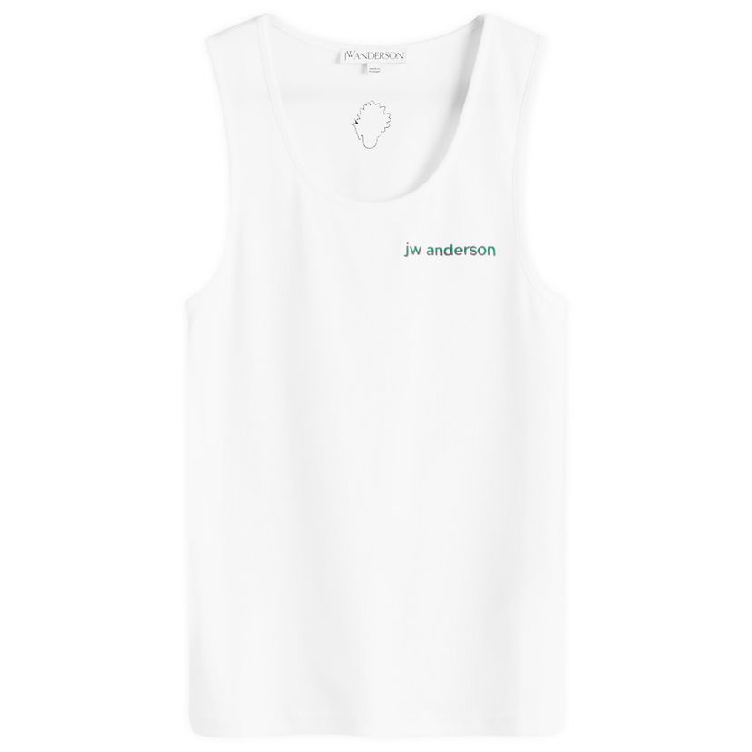 Sweater JW Anderson Chest Logo Embroidery Vest Hvid | JO0241-PG1512-001