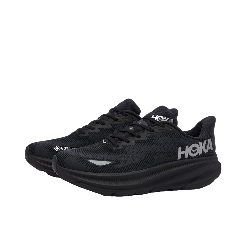Løbe Hoka One One M Clifton 9 GTX in Black, Size UK 10 | END. Clothing Sort | 1141470F-BBLC