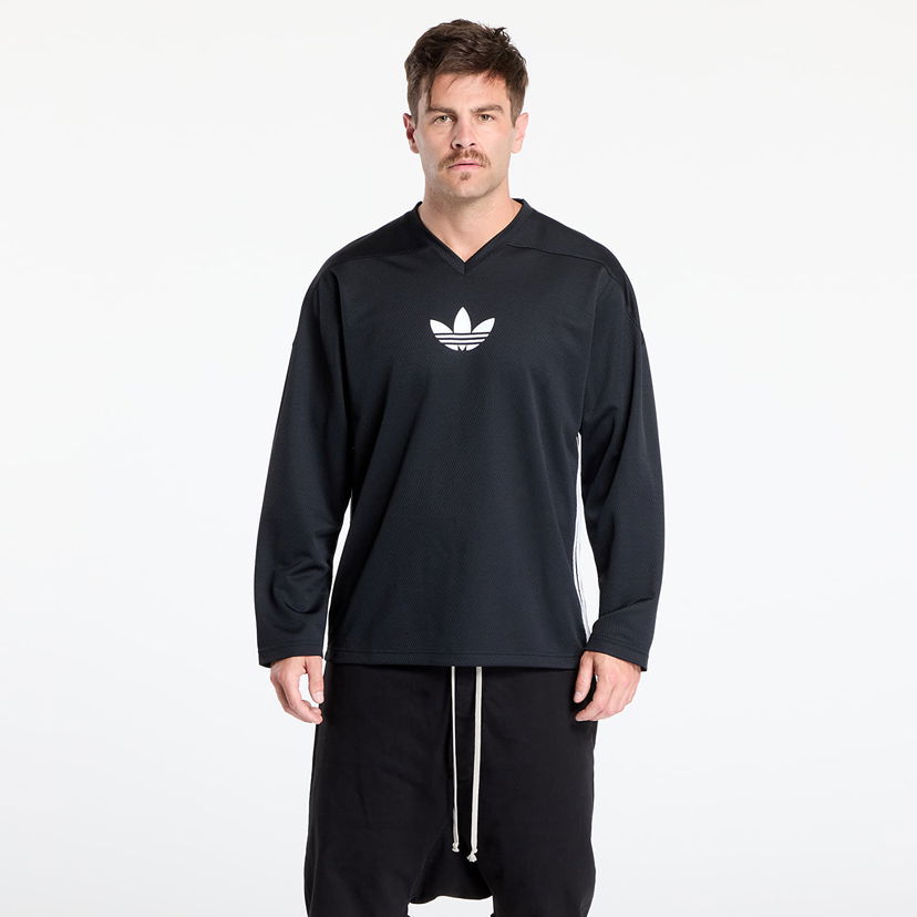 T-shirt adidas Originals adidas Originals Adicolor Mesh Long Sleeve T-Shirt Sort | JY1307