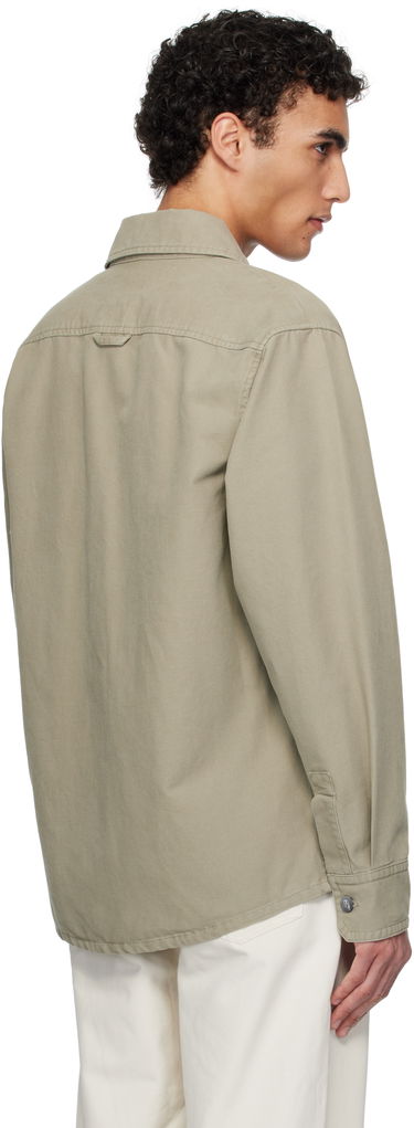 Skjorte A.P.C. A.P.C. Basile Chest Pocket Overshirt Beige | COGBJ-H02918, 2
