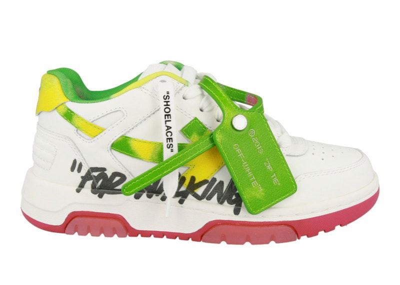Sneakers og sko Off-White Out Of Office OOO "For Walking" Low Tops White Multicolor W Grøn | OWIA259S22LEA0070184, 0