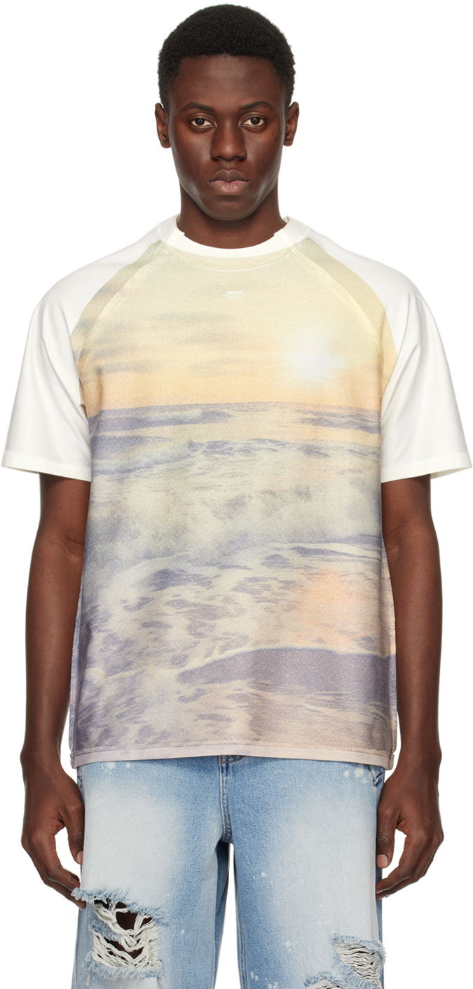 T-shirt ADER ERROR Print T-Shirt Beige | BN01SSTS0106YL