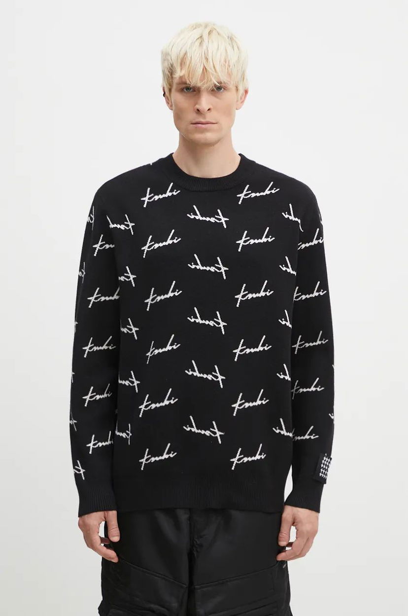 Sweater Ksubi Skript Knit Sweater Sort | MFA24KW003