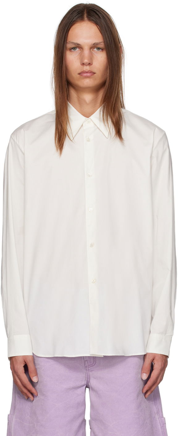 Skjorte Acne Studios Button-Up Shirt Hvid | BB0512-, 0