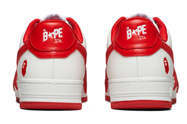 Sneakers og sko BAPE Bape Sta OS #2 White/Red Hvid | 1K20-191-314-RED, 2