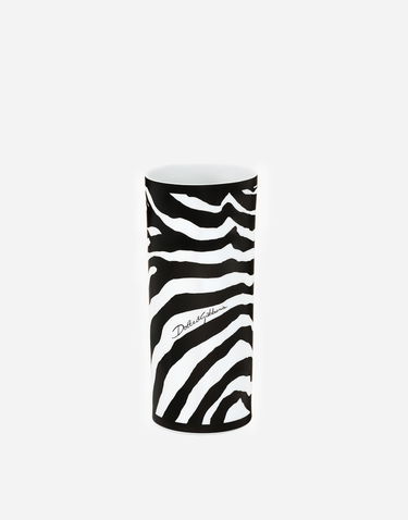 Home decor Dolce & Gabbana Dolce & Gabbana Cylindrical Porcelain Vase Onesize Flerfarvet | TCC196TCAMXUZ003, 1