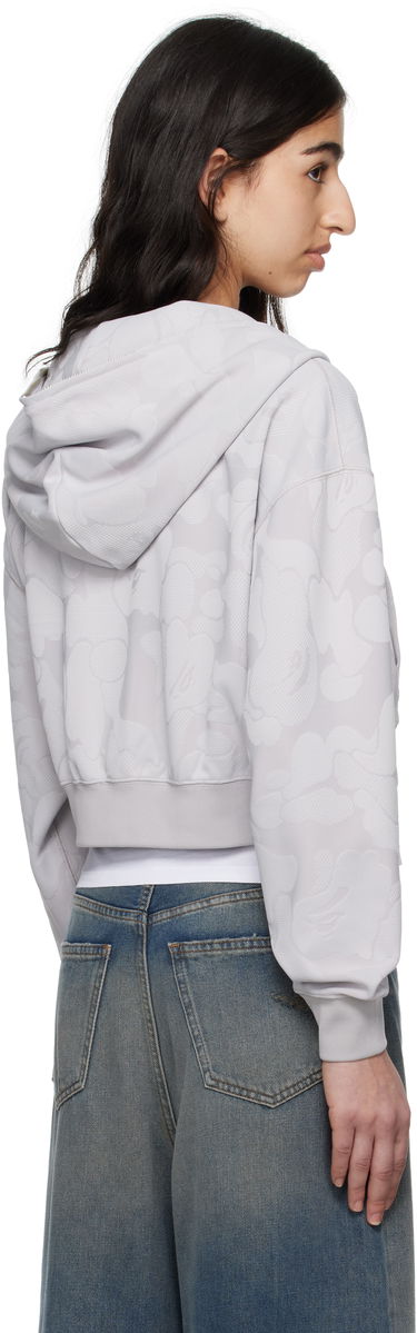Sweatshirt BAPE BAPE Jacquard One Point Cropped Zip Hoodie Grå | 001ZPL302013L, 2