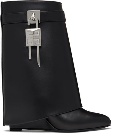 Sneakers og sko Givenchy Givenchy Shark Lock Wedge Ankle Boots Sort | BE602RE147001, 0