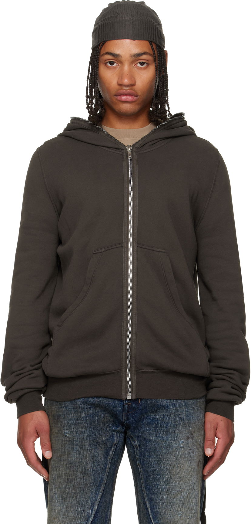 Sweatshirt Rick Owens DRKSHDW Concordians Micro Mountain Hoodie Grå | DU02E7291 FSLP