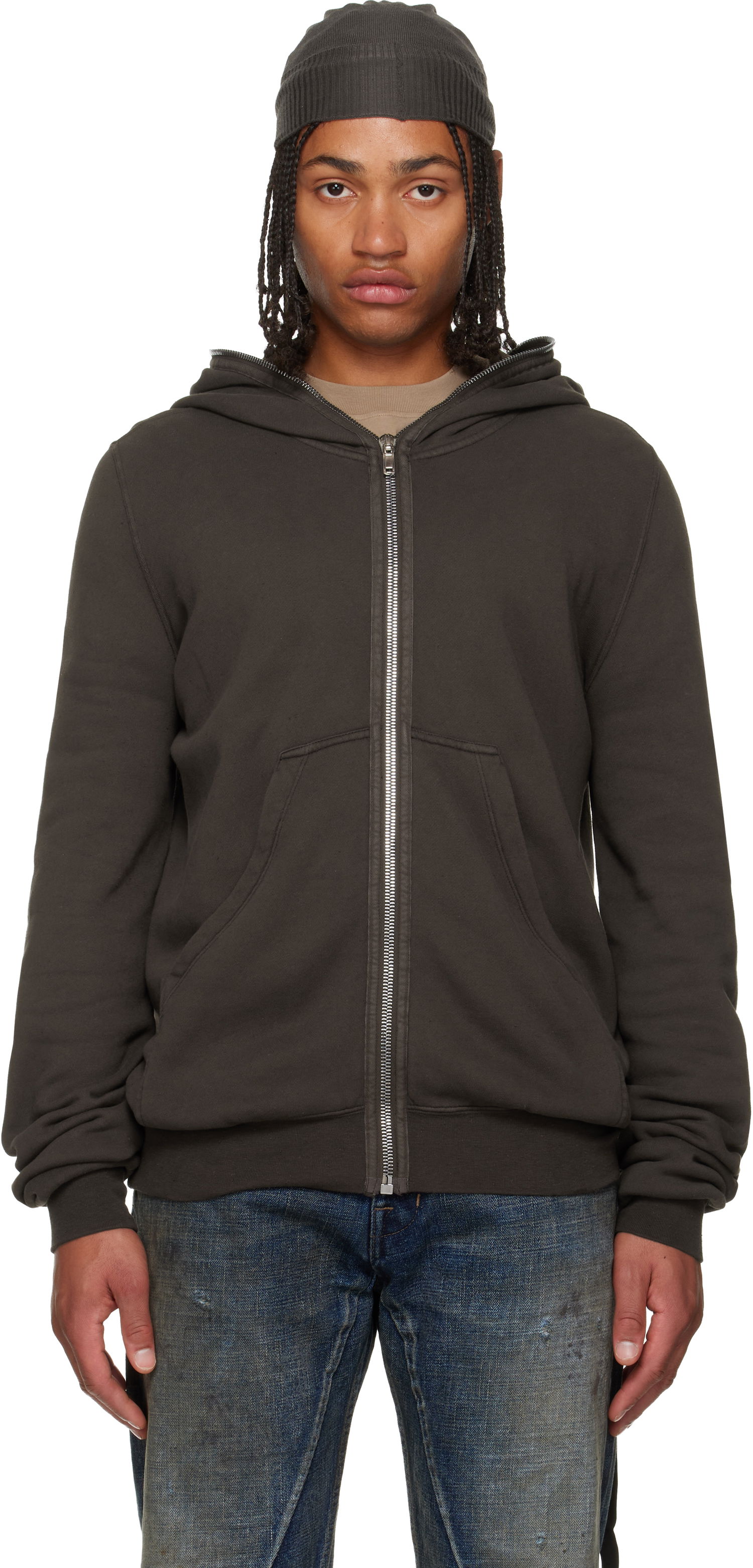 Sweatshirt Rick Owens DRKSHDW Concordians Micro Mountain Hoodie Grå | DU02E7291 FSLP, 0