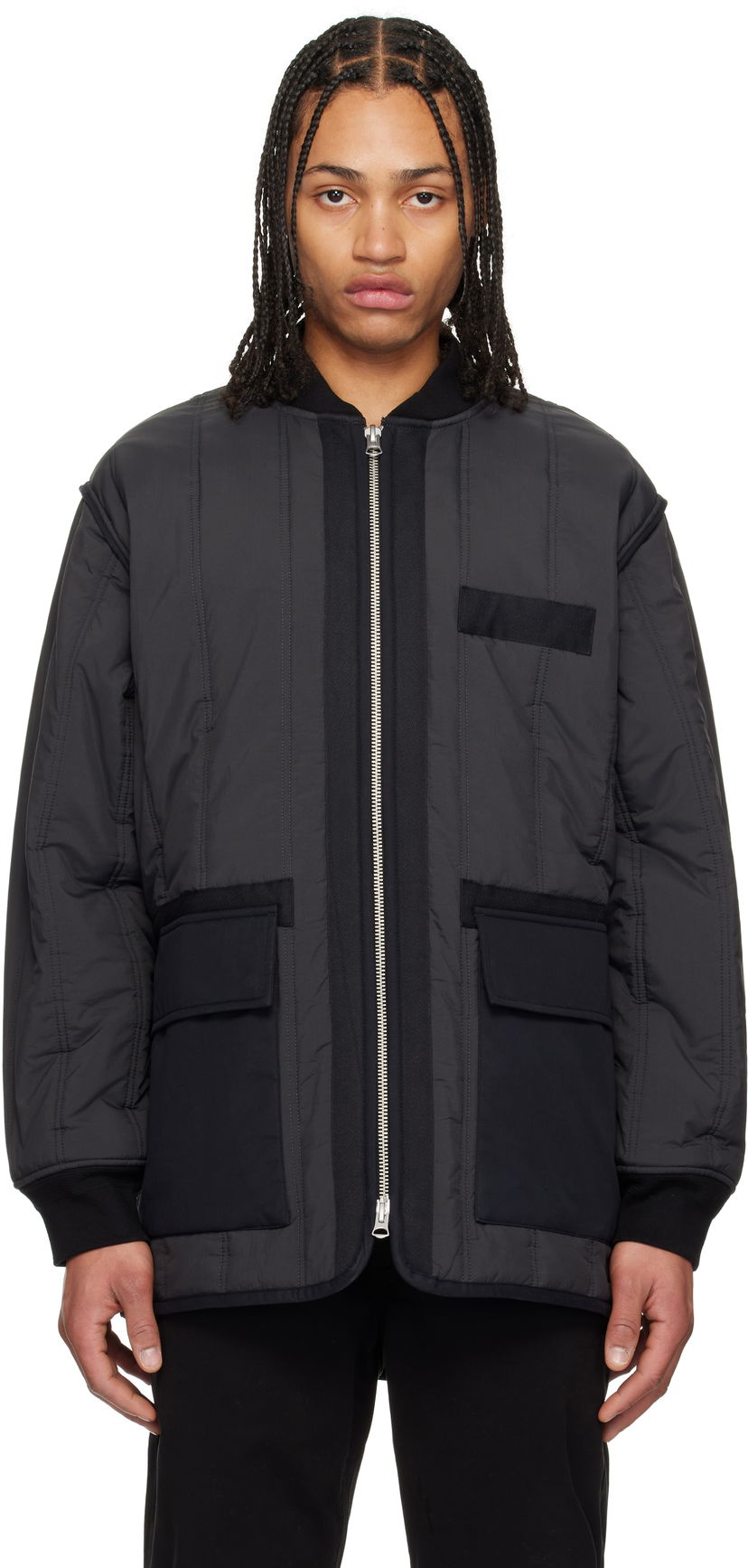 Puffer jakke rag & bone Rag & Bone Delta Liner Jacket Sort | MBW24H2001LTML