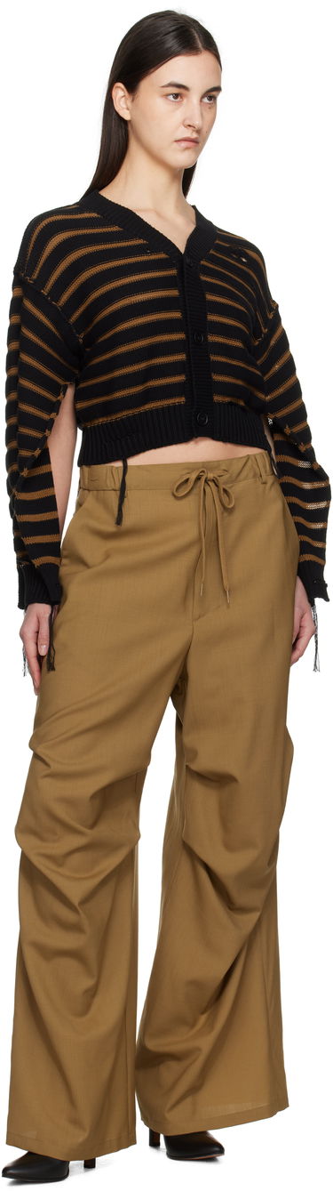Sweater Maison Margiela MM6 Maison Margiela Striped Distressed V-Neck Cardigan Sort | S52HP0025 M13080, 3