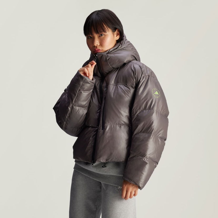 Puffer jakke adidas Performance Short Padded Winter Grå | IW9841
