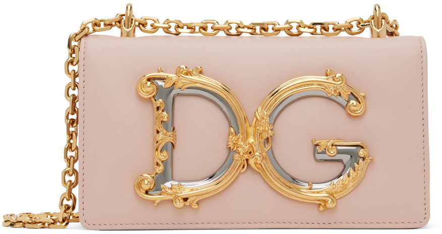 Skuldertaske Dolce & Gabbana Pink 'DG' Shoulder Bag Lyserød | BI1416 AW070, 0