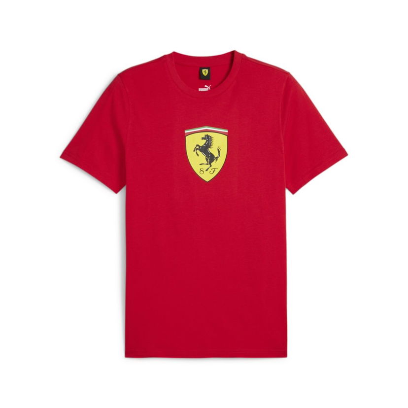 T-shirt Puma Ferrari Race Big Shield T Coloured S Rød | 623805-02