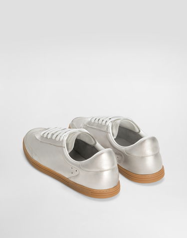 Sneakers og sko Dolce & Gabbana Saint Tropez Foiled Leather Hvid | CS2255A3H5780998, 2