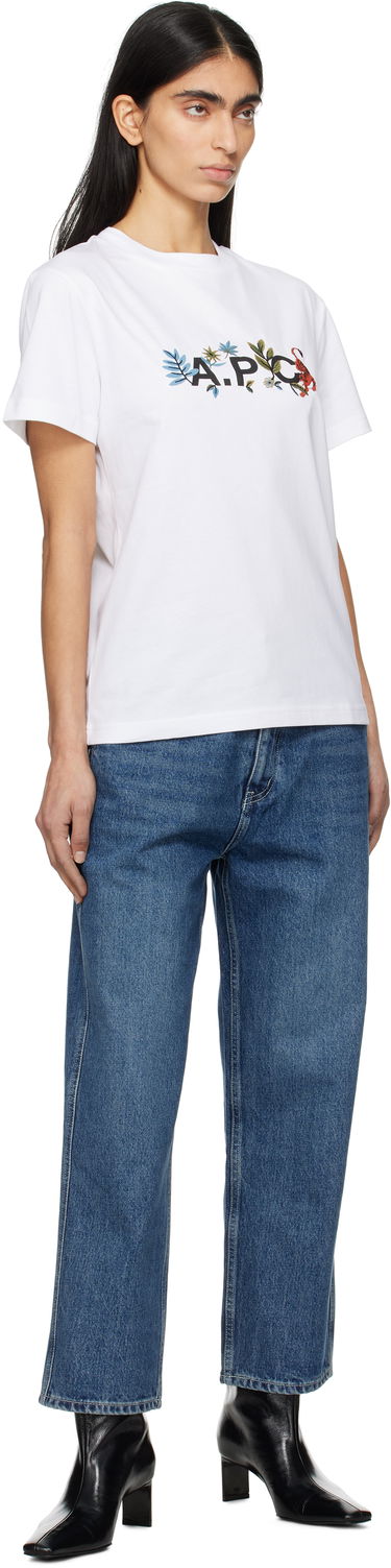 T-shirt A.P.C. A.P.C. Auguste Floral Graphic T-Shirt Hvid | COBQX-M26497, 3