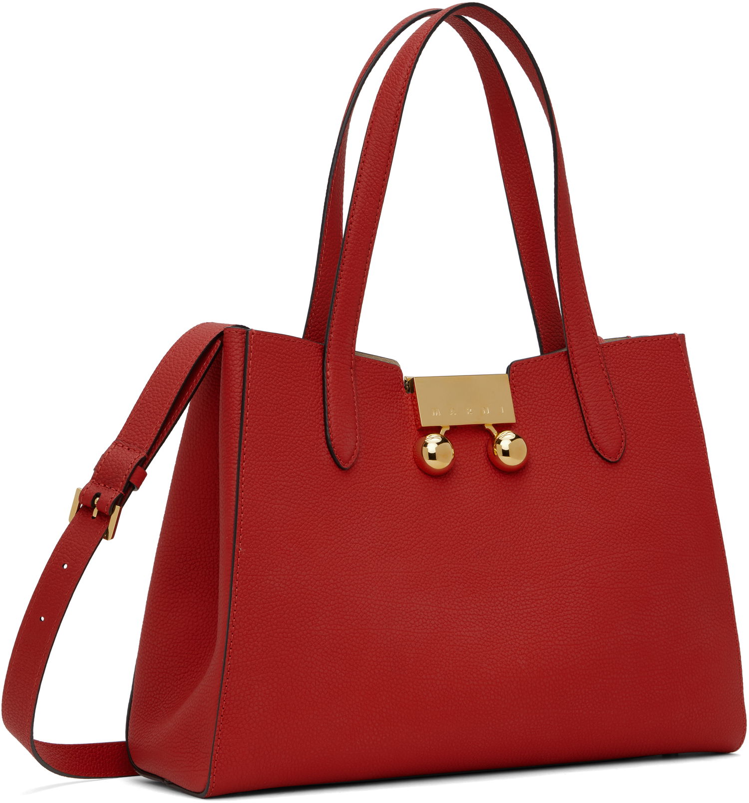Håndtaske Marni Marni Leather Trunkaroo Small Tote Rød | BMMP0150U0 P8185, 1