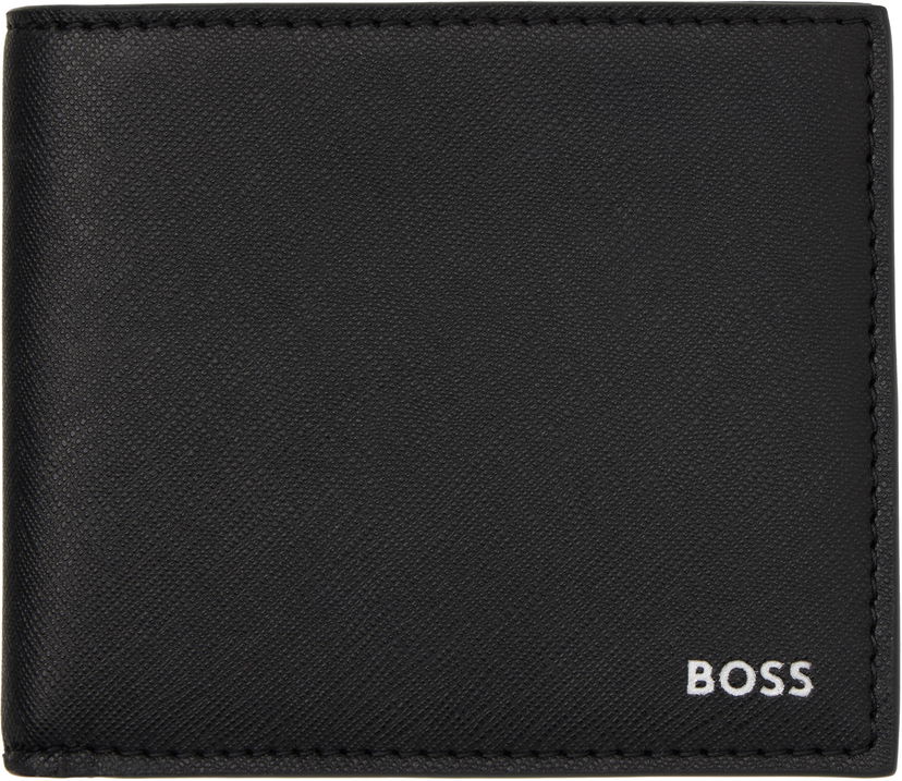 Tegnebog BOSS Saffiano Leather Wallet Sort | 50536710