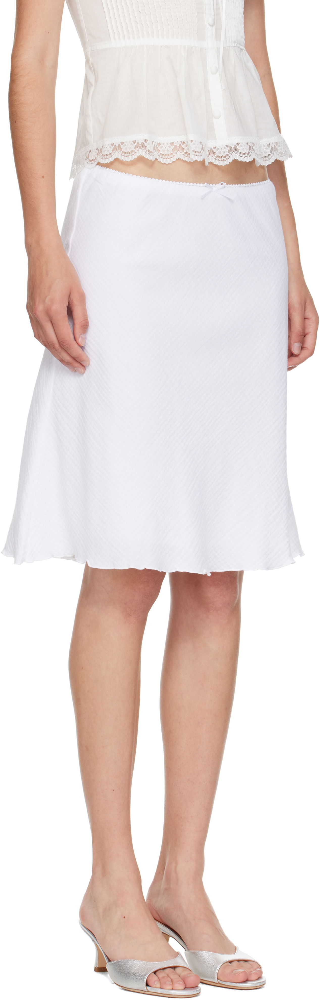 Nederdel GUIZIO Guizio Paloma Midi Skirt Hvid | P25338W157, 1