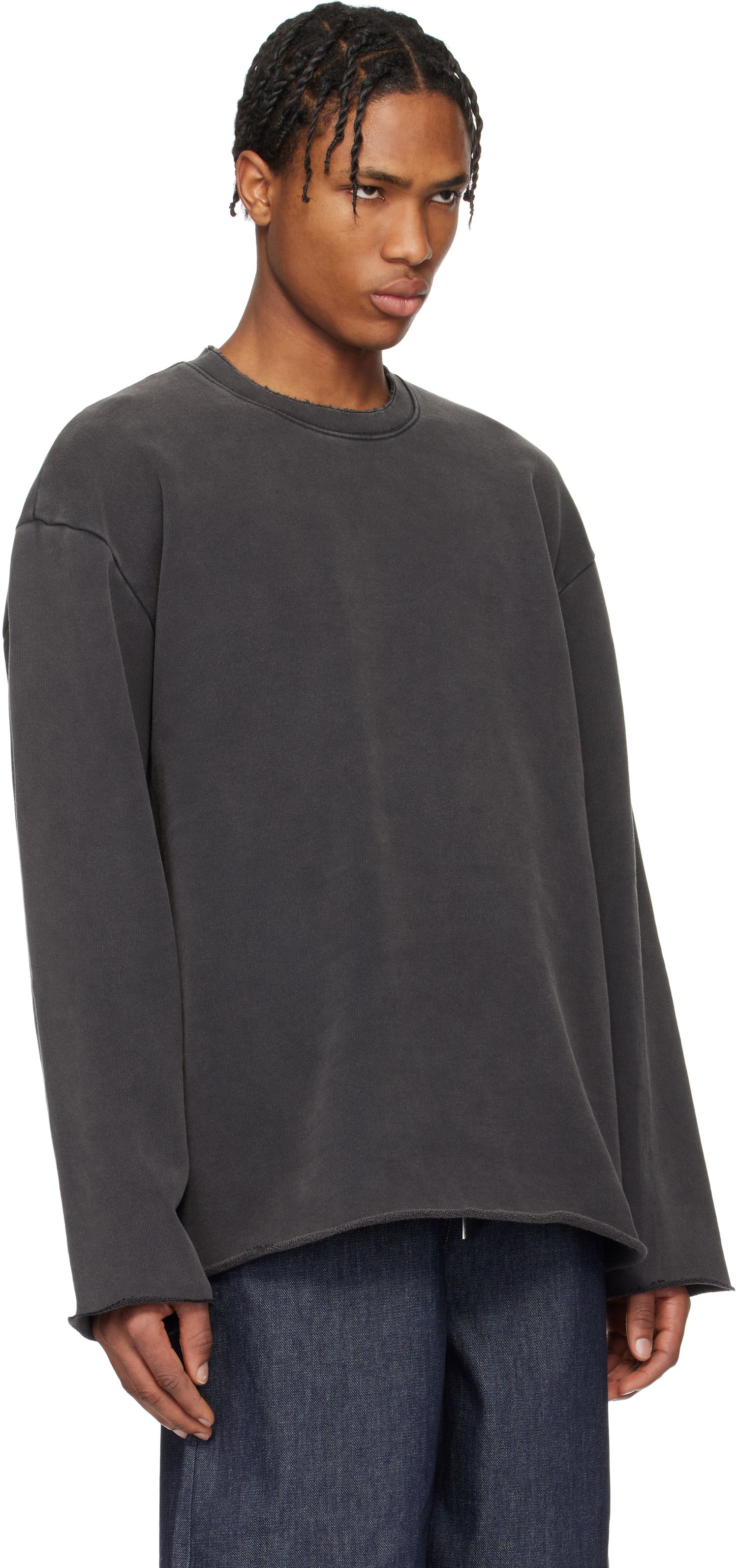 Sweater Helmut Lang Helmut Lang Garment-Dyed Upstate Sweatshirt Grå | O10HM502, 1