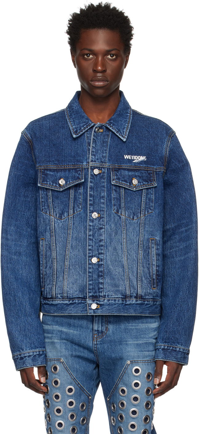 Jakke We11done We11done Faded Denim Jacket Blå | WD-DJ3-22-318-U-BL