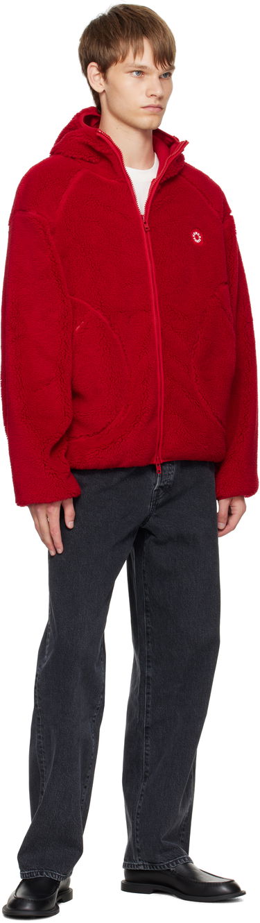 Jakke KENZO Kenzo Paris 'Boke Flower 2.0' Fleece Zip-Up Hoodie Rød | FF65BL5504FP, 3