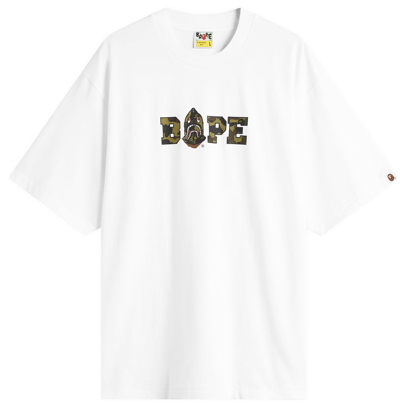 T-shirt BAPE A Bathing Ape 1st Camo BAPE Logo T-Shirt Hvid | 001TEL801315M-WHT