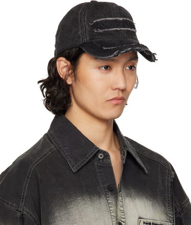 Kasket Feng Chen Wang Feng Chen Wang Denim Baseball Cap Sort | FUS19AC02, 3