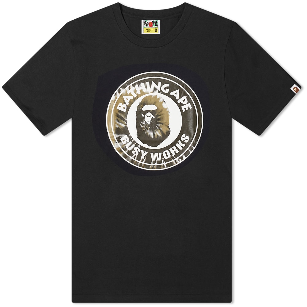 T-shirt BAPE A Bathing Ape Tie Dye Busy Works Tee Sort | 001TEI801024M-BLK, 0