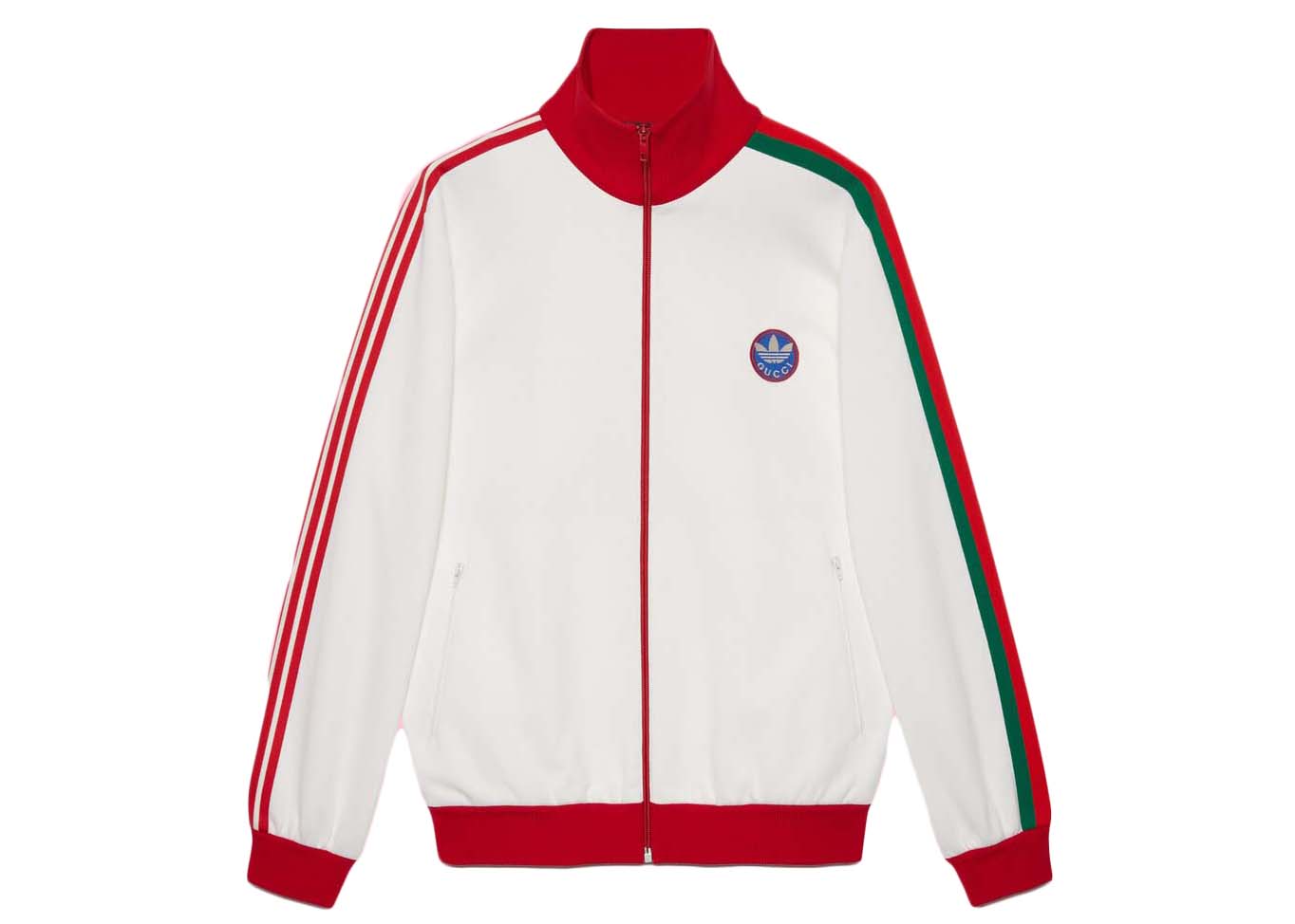 Jakke Gucci adidas x Cotton Jersey Jacket White Hvid | 692108 XJEKY 9088, 0