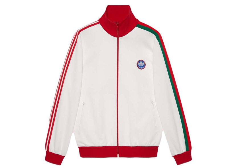 Jakke Gucci adidas x Cotton Jersey Jacket White Hvid | 692108 XJEKY 9088