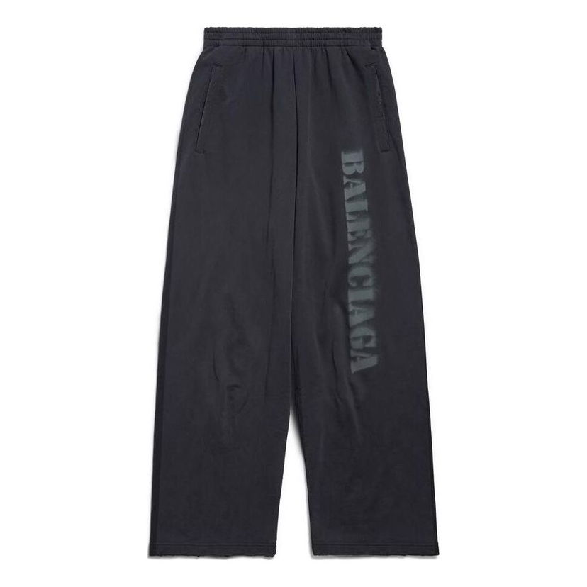 Joggingbukser Balenciaga Stencil Type Baggy Sweatpants Sort | 771081TQVA41750