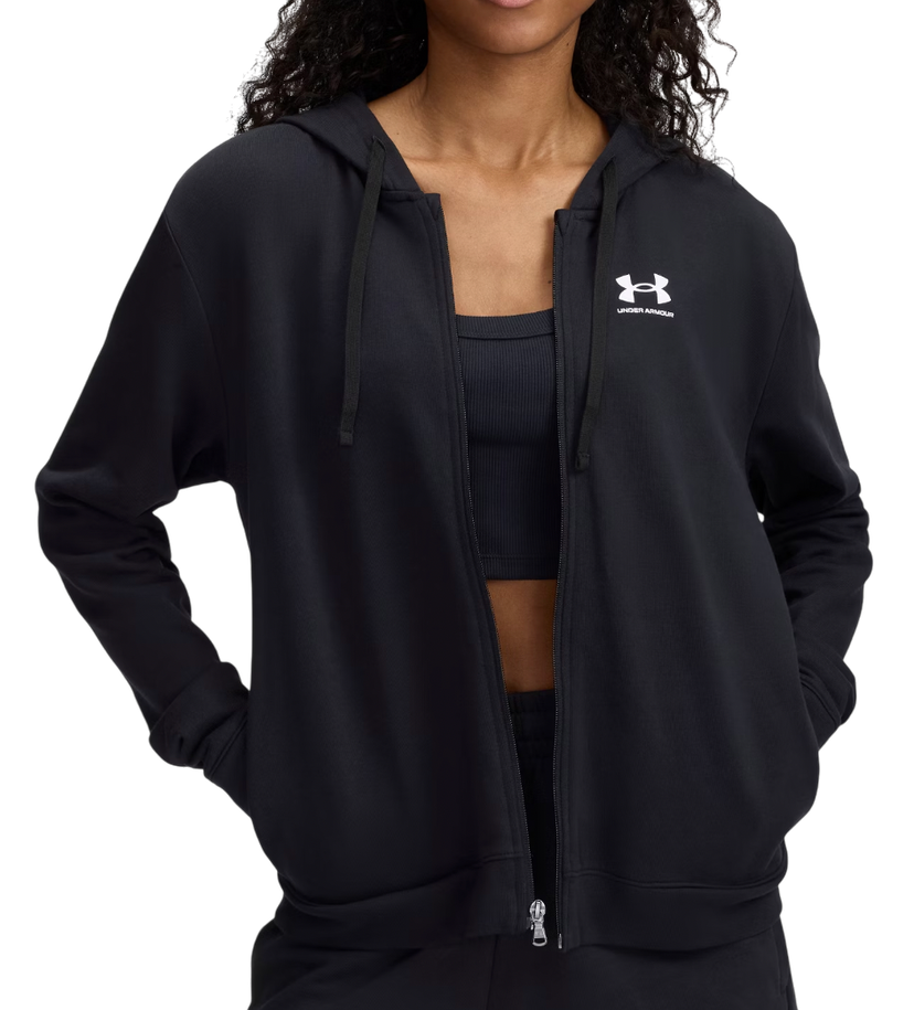 Sweatshirt Under Armour Rival Terry Full-Zip Hoodie Sort | 6005509-001