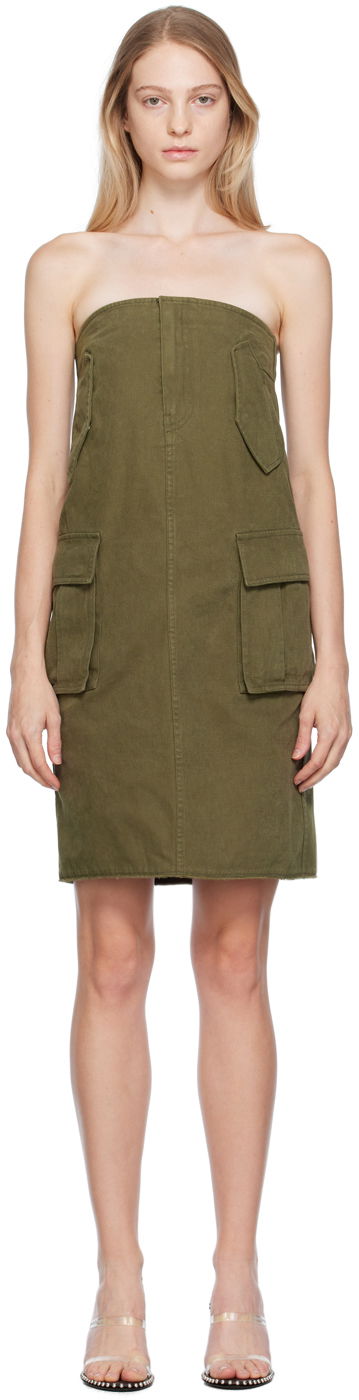 Kjole We11done We11done Cargo Midi Skirt Grøn | WD-OP3-23-175-W-KK