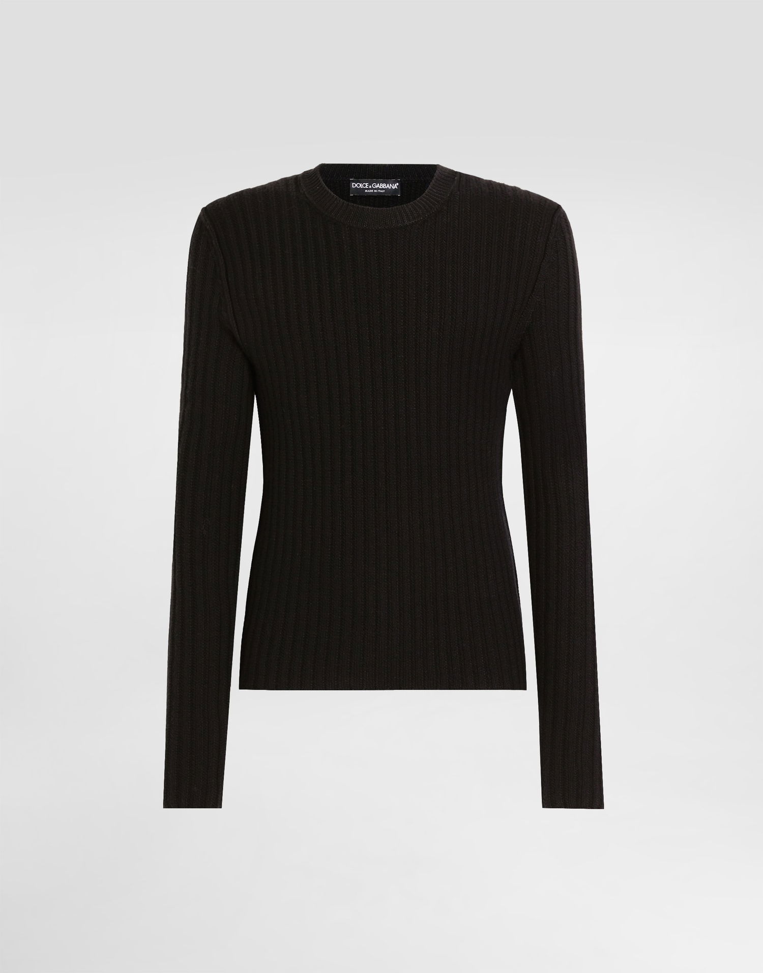 Sweater Dolce & Gabbana Dolce & Gabbana Wool Ribbed Sweater Sort | GXX46TJCVZ7N0000, 0