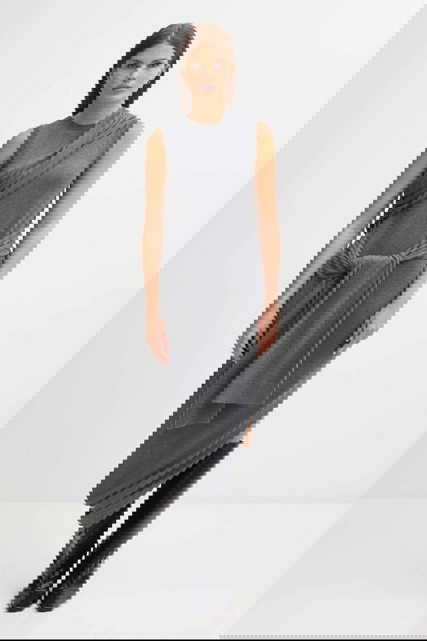 Kjole JW Anderson JW Anderson Tie Detail Sleeveless Maxi Dress Grå | KW1445.YN0320, 0
