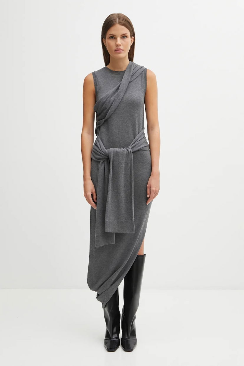 Kjole JW Anderson JW Anderson Tie Detail Sleeveless Maxi Dress Grå | KW1445.YN0320