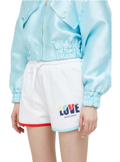 Shorts Moschino Love High Waist Shorts Hvid | W.1.641.01.E.2340
