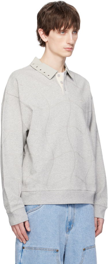 Sweatshirt Dime Dime Wave Rugby Polo Grå | DIMESP254GRY, 1