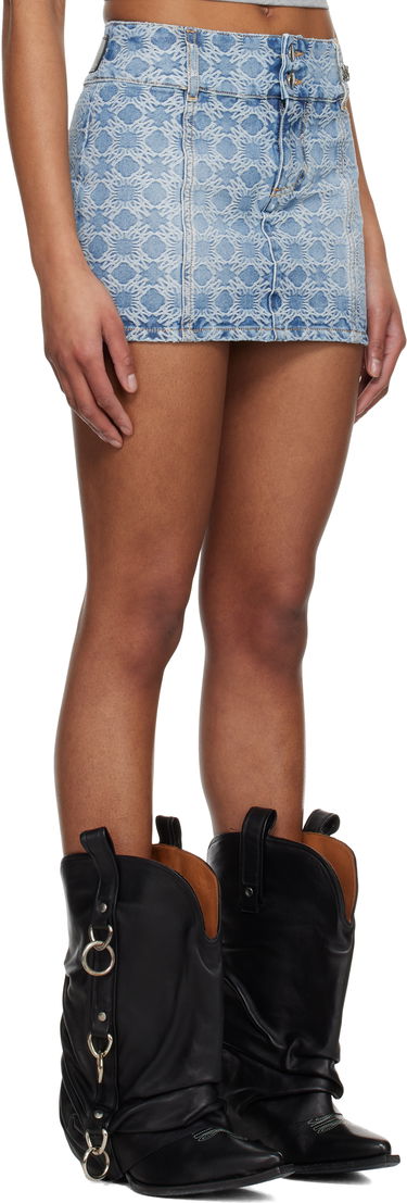 Nederdel AMIRI AMIRI MA Quad Jacquard Denim Miniskirt Blå | AWDNKR1006, 1