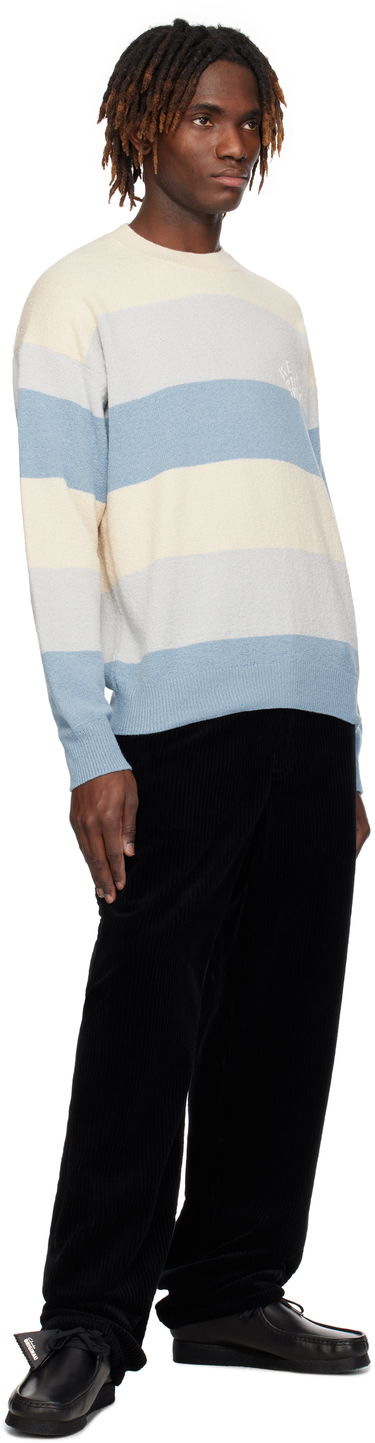 Sweater KENZO Kenzo Paris Embroidered Striped Sweater Blå | FF55PU7063CC, 3